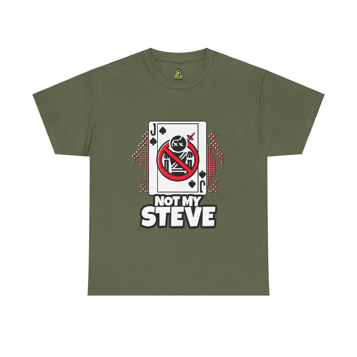 Not My Steve - Pixelated Jack of Spades Tee