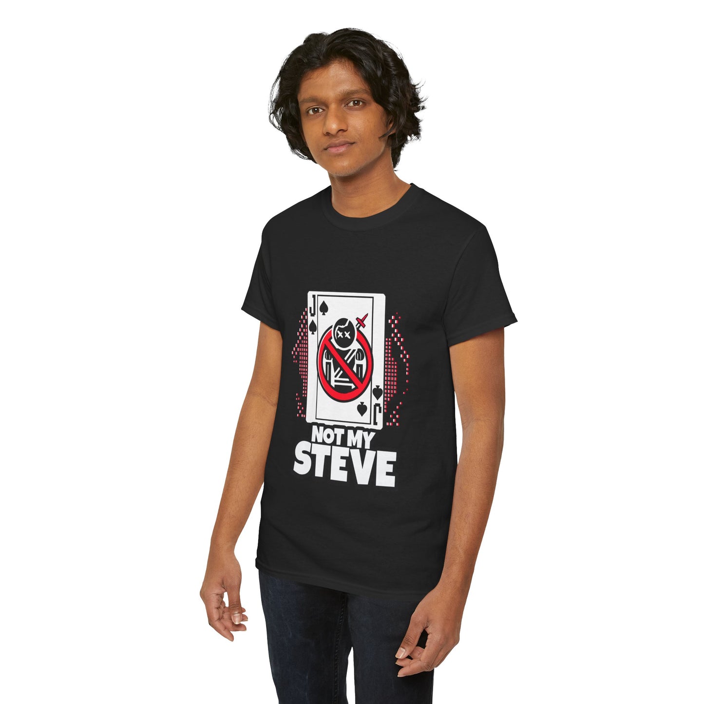 Not My Steve - Pixelated Jack of Spades Tee